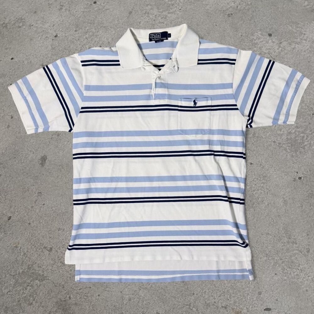 Vintage 1990’s Polo Ralph Lauren Nautical Striped Polo Men’s Size Large